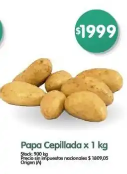 Supermercados Buenos Días Papa Cepillada oferta