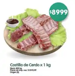 Supermercados Buenos Días Costilla de Cerdo oferta