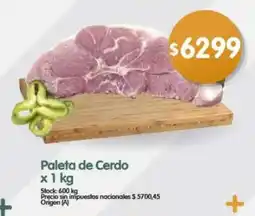 Supermercados Buenos Días Paleta de Cerdo oferta