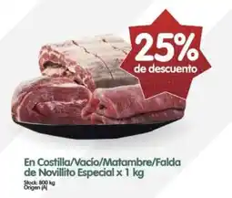 Supermercados Buenos Días Costilla/Vacio/Matambre/Falda de Novillito Especial oferta