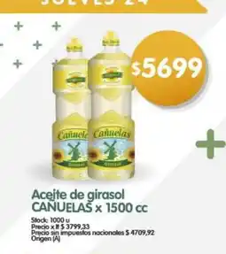 Supermercados Buenos Días Canuelas aceite de girasol oferta