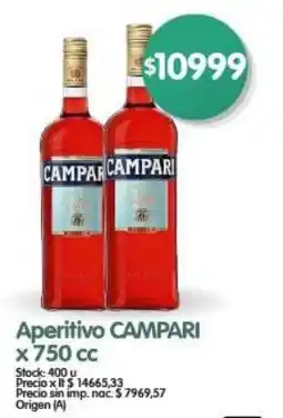 Supermercados Buenos Días Campari aperitivo oferta