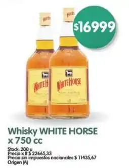 Supermercados Buenos Días White horse whisky oferta