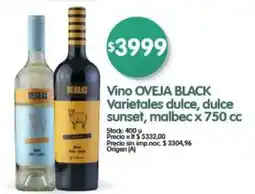 Supermercados Buenos Días Oveja black vino oferta