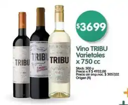 Supermercados Buenos Días Tribu vino varietales oferta
