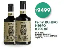 Supermercados Buenos Días Fernet buhero negro oferta