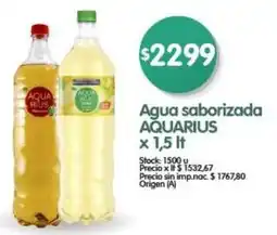 Supermercados Buenos Días Aquarius agua saborizada oferta