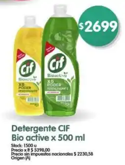 Supermercados Buenos Días Cif detergente bio active oferta