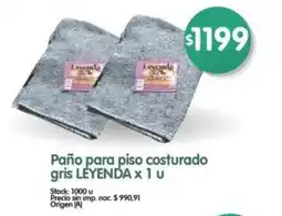 Supermercados Buenos Días Leyenda paño para piso costurado gris oferta