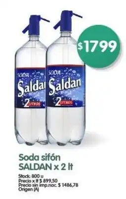Supermercados Buenos Días Saldan soda sifón oferta