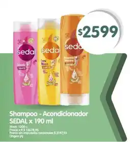 Supermercados Buenos Días Sedal shampoo acondicionador oferta