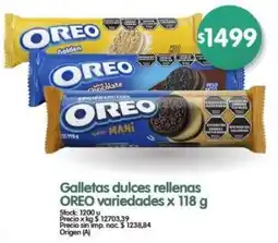 Supermercados Buenos Días Oreo galletas dulces rellenas variedades oferta