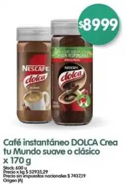 Supermercados Buenos Días Nescafe dolca cafe instantaneo oferta