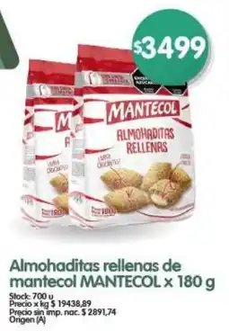 Supermercados Buenos Días Mantecol almohaditas rellenas oferta