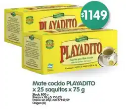 Supermercados Buenos Días Playadito mate cocido oferta