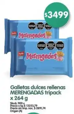 Supermercados Buenos Días Merengadas galletas dulces rellenas oferta