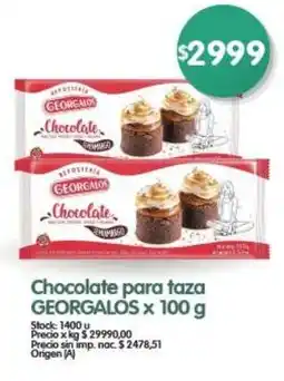 Supermercados Buenos Días Georgalos chocolate para taza oferta