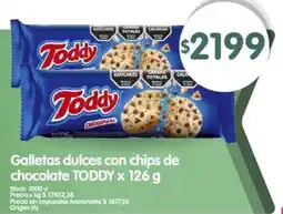 Supermercados Buenos Días Toddy galletas dulces con chips de chocolate oferta