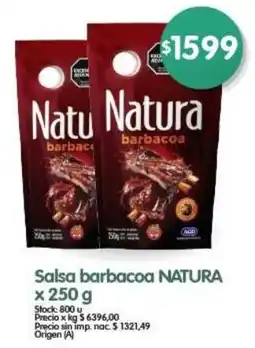 Supermercados Buenos Días Natura salsa barbacoa oferta