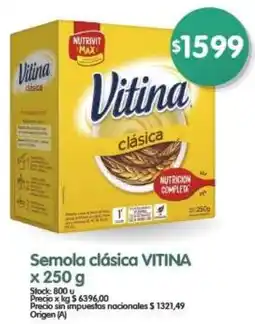 Supermercados Buenos Días Vitina semola clásica oferta
