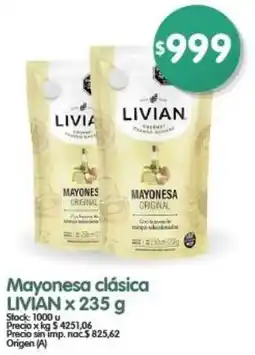 Supermercados Buenos Días Livian mayonesa clasica oferta