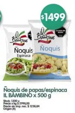 Supermercados Buenos Días Il bambino ñoquis de papas/espinaca oferta