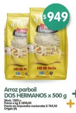 Supermercados Buenos Días Dos hermanos arroz parboil oferta