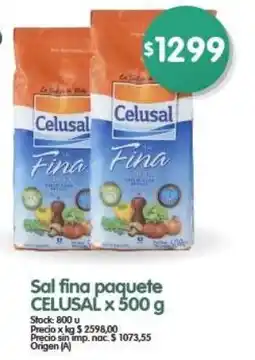 Supermercados Buenos Días Celusal sal fina oferta