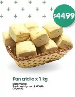 Supermercados Buenos Días Pan criollo oferta