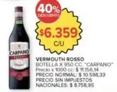 Carrefour Market Carpano - vermouth rosso oferta