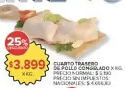 Carrefour Market Cuarto trasero de pollo congelado oferta