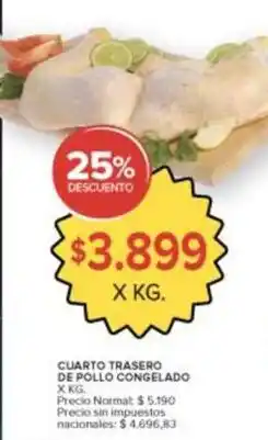 Carrefour Market Cuarto trasero de pollo congelado oferta