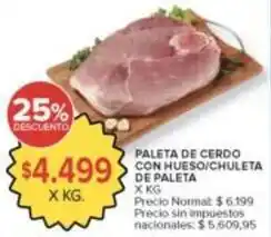 Carrefour Market Paleta de cerdo con hueso/chuleta de paleta oferta