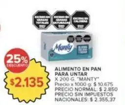 Carrefour Market Manty - alimento en pan para untar oferta