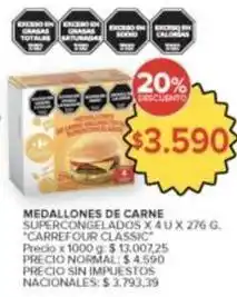 Carrefour Market Carrefour - medallones de carne supercongelados oferta
