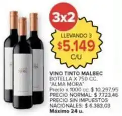 Carrefour Market Alma mora - vino tinto malbec botella oferta