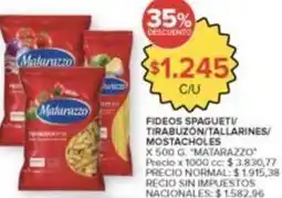 Carrefour Market Matarazzo - fideos spagueti/ tirabuzón/ tallarines/ mostacholes oferta