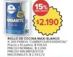 Carrefour Market Gigante - rollo de cocina maxi oferta