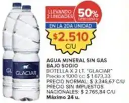 Carrefour Market Glaciar - agua mineral sin gas bajo sodio oferta