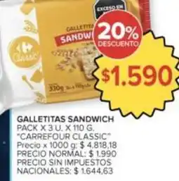 Carrefour Market Carrefour - galletitas sandwich oferta