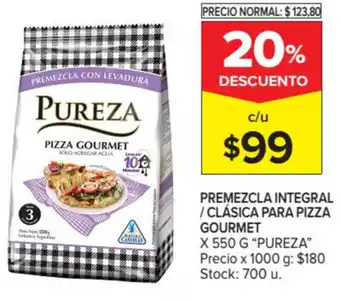 Carrefour Pureza Premezcla Integral / Clásica Para Pizza Gourmet x 550g oferta