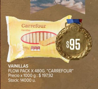 Carrefour Carrefour Vainillas Flow Pack x 480g oferta