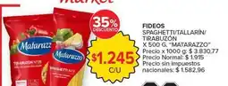 Carrefour Market Matarazzo - fideos spaghetti/tallarín/tirabuzón oferta