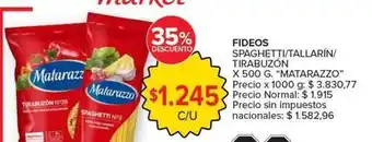 Matarazzo - fideos spaghetti/tallarín/tirabuzón