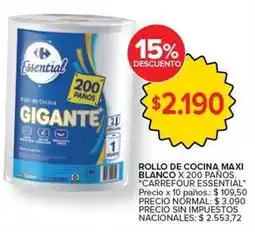 Carrefour Market Gigante - rollo de cocina maxi blanco oferta