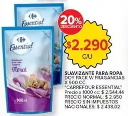 Carrefour Market Carrefour - suavizante para ropa doy pack v/ fragancias oferta