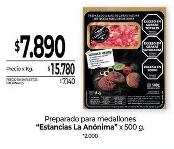 Preparado para medallones