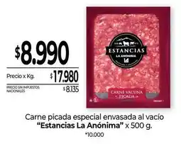 La Anonima Carne picada especial envasada al vacío oferta