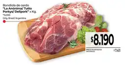 La Anonima Bondiola de cerdo oferta