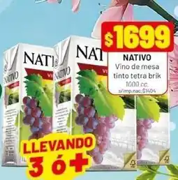 Almacor Nativo - vino de mesa tinto tetra brik oferta